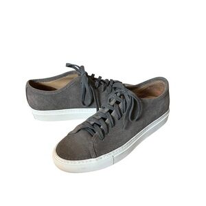 Woman by Common Projects Italy Achilles Dark Grey Suede Sneakers Shoes 37 US 7